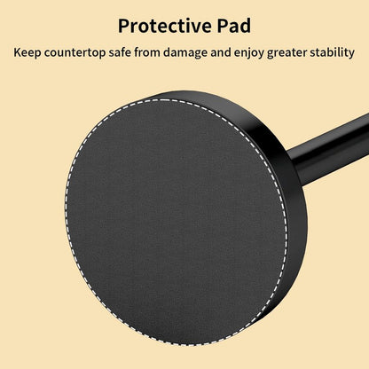 YUMORE Paper Towel Holder Countertop, Black Paper Towel Holder with Weighted Base Non Slip, Standing Paper Towel Roll Holder for Kitchen Bathroom, Stainles Steel (Matte Black)