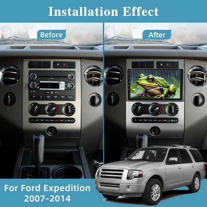 [2+64G] NHOPEEW Car Radio for Ford Expedition 2007-2014 with Wireless Carplay and Android Auto - 9 Inch Touchscreen Android 13 Car Stereo - DSP/Multiple UI/WiFi/GPS/SWC + AHD Backup Camera