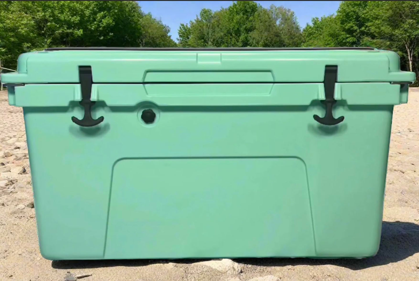 WAQUE Sports Premium Outdoor Cooler – 70 Liter Insulated Ice Chest with Heavy-Duty Handles, Leakproof Seal & UV Protection – Aqua – Ideal for Fishing, Camping, Boating & Tailgating