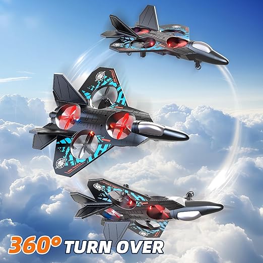 Foam Remote Control Airplane for Kids 8-12 2.4 GHz RC Plane with Colorful Lights 360° Flips &amp Stunt Roll RC Airplane Toy for Boys and Girls Ages 8-16 Boy Toy for Kids and Adults