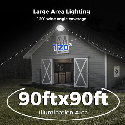 AIKVSXER LED Barn Lights 160W 24000LM Yard Area Light Dusk to Dawn Outdoor Lighting 6500K Security Flood Light IP66 Waterproof for Garden Garages Street Warehouse Farmhouse 6 Pack