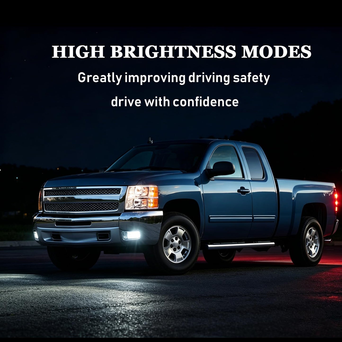 Pair of Chrome Housing Headlights Compatible with 07-13 Silverado 1500/07-14 Silverado 2500 3500 & HD Halogen Head Lights, OE-Style Headlamp Replaces GM2502280 GM2503280, with Bulb & Wiring Harness