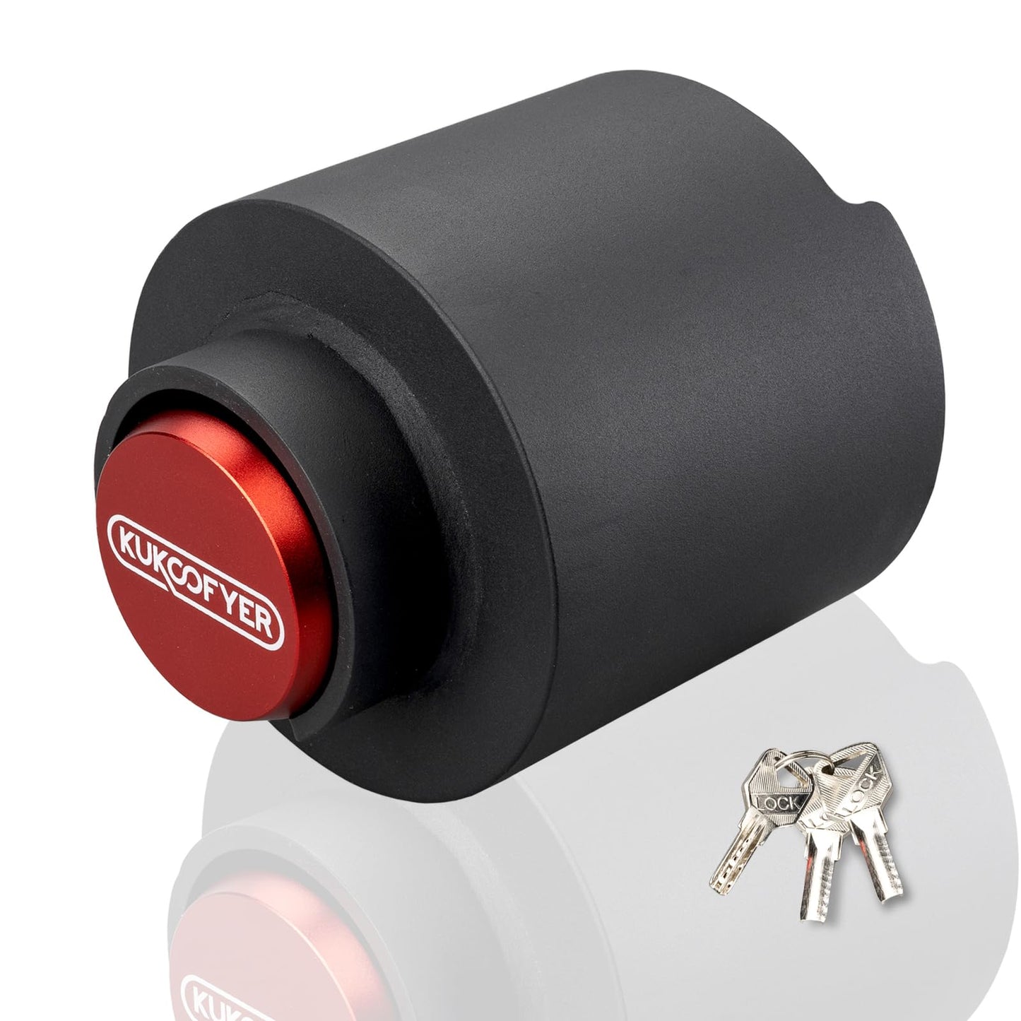 Kukoofyer 2026 Upgraded Trailer Lock Fits 2-5/16 Inch Coupler, Heavy Duty Trailer Hitch Locks, Anti-Theft Trailer Coupler Lock for RV | Cargo | Camper | Dump Trailer (Red)