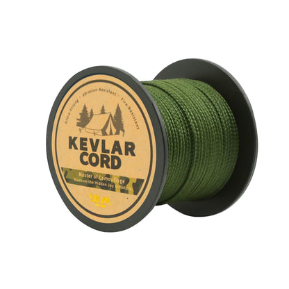 9KM DWLIFE Camo Green Kevlar Cord, High Strength, Ultralight, Abrasion Resistance for Trip Wire, Saw, Model Rocket, Hammock Tarp Ridgeline, Camping