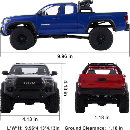FMS 1/24 FCX24M Toyota Tacoma RC Crawler Officially Licensed RC Truck 2 Speeds Switch with LED Lights Off-Road RC Model for Adults (Grey)