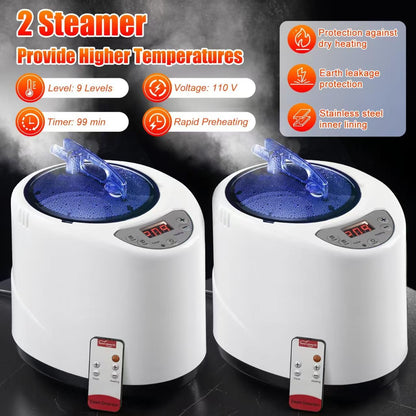 X-Vcak Upgraded 2 Person Sauna, Portable Sauna with 5 Layer Waterproof, Portable Steam Sauna Tent with 2 Steamers, 2 Folding Chair, 71”x 49”x 36"