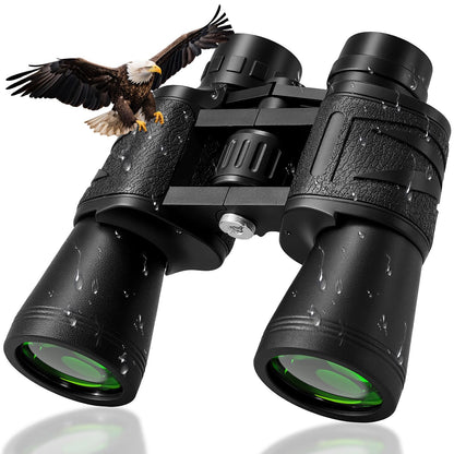HuaZiChok 10x50 Binoculars for Adults, HD BAK4 Prism FMC Multi-Coated Lens, Waterproof Fogproof High Power Optics for Bird Watching, Hunting, Hiking, Stargazing, Sports, Travel & Astronomy