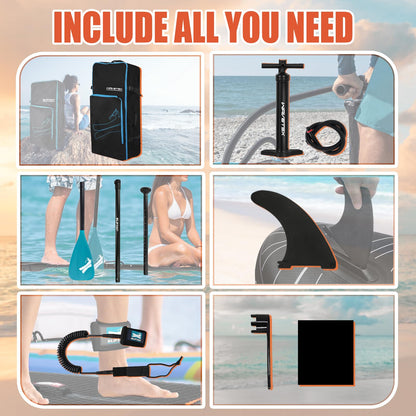 ANNTU Inflatable Paddle Board, Stand Up Paddleboard with SUP Camera Seat, Wide Stance, Blow Up Paddle Board, ISUP Backpack, Pump, 3 Fins, 17.4lbs Ultra-Light Paddle Boards for Adults & Youth