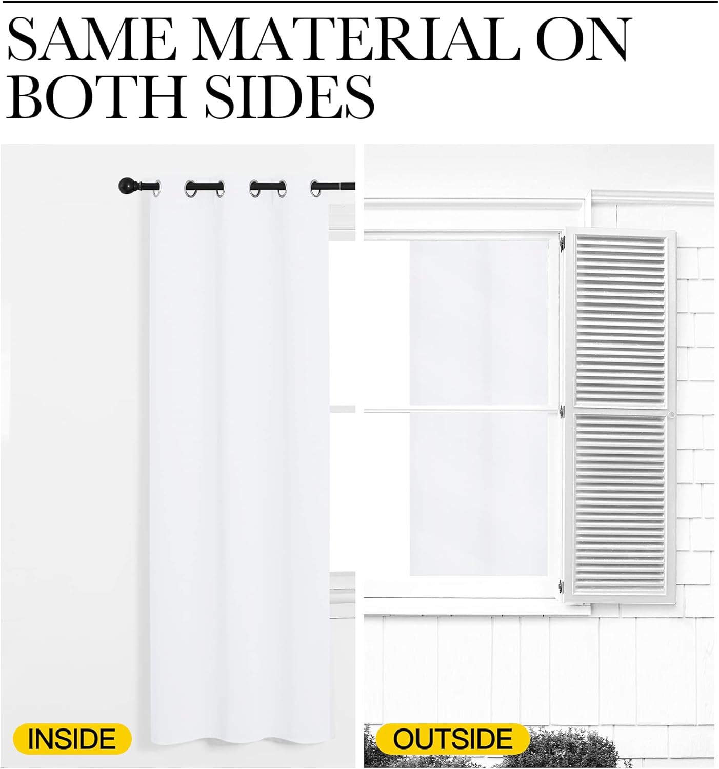 NICETOWN White Room Darkening Curtains - Energy Saving Grommet Top Drapes for Bedroom | Set of 2 Panels, 55x78 Inch