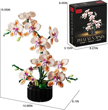 Flower Bouquet Building Blocks Kit Artificial Flowers Toys Botanical Collection DIY Unique Home&ampOffice Bonsai Decoration Adults Teen Girls for Hoilday