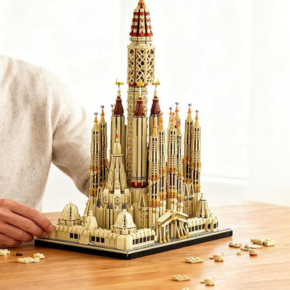 Sagrada Familia Cathedral Spain Architecture Building SetSpain Landmarks Castle Church MOC Modular City Building House Model Large Kit for Adults Collection（10045 PCS）