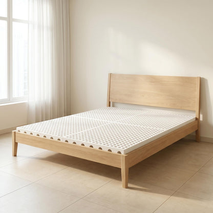 Lsbod Foldable Floor Bed Frame, Japanese Tatami Mat Style Platform Bed Base, Bed Plate for Futon Frame Mattress, Floor Sleeping or Guest Bed Twin XL