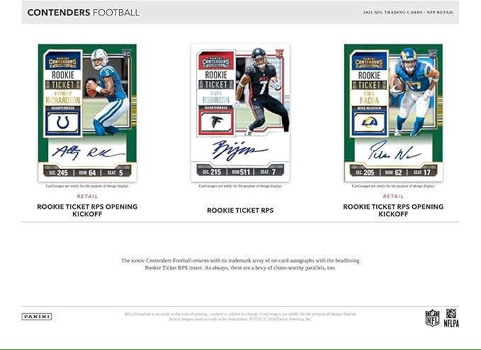 2023 Panini Contenders NFL Football Trading Card Blaster Box