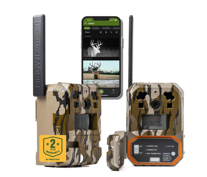 Moultrie Edge Pro Cellular Trail Camera - 2 Pack - Auto Connect, Nationwide Coverage, False Trigger Elimination Tech,1080p Video with HD Audio, 100ft Detection Range