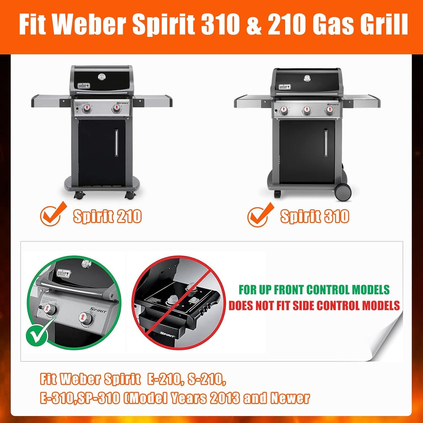 Uniflasy Grill Igniter Button - Compatible with Weber Spirit 210 & 310 Models (2013+) | Easy Installation