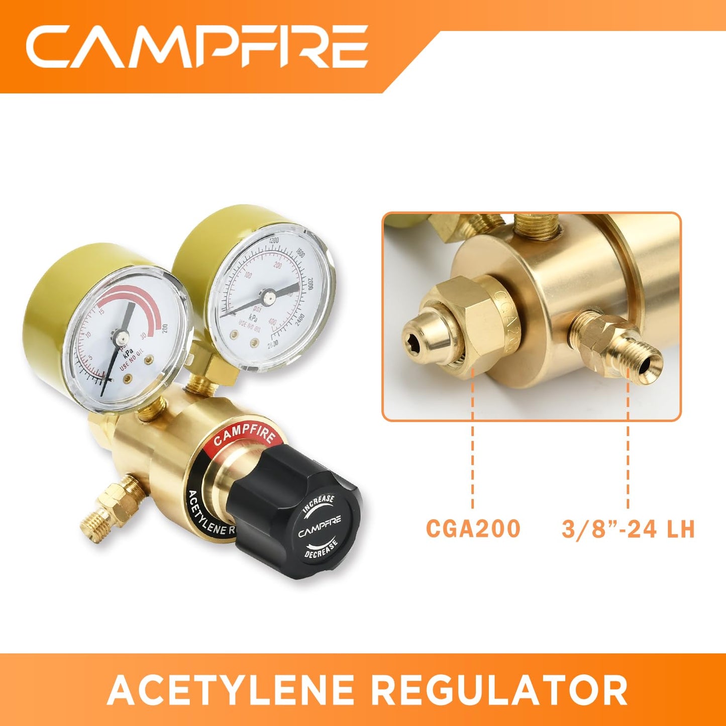CAMPFIRE Air Acetylene Torch Kit With Tool Bag Turbotorch Kit, Fuel Gas Kit Professional Series