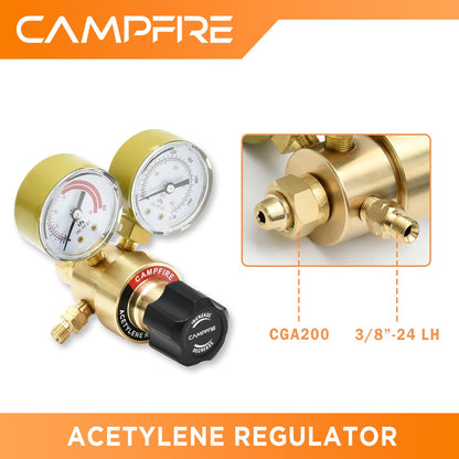 CAMPFIRE Air Acetylene Torch Kit With Tool Bag Turbotorch Kit, Fuel Gas Kit Professional Series