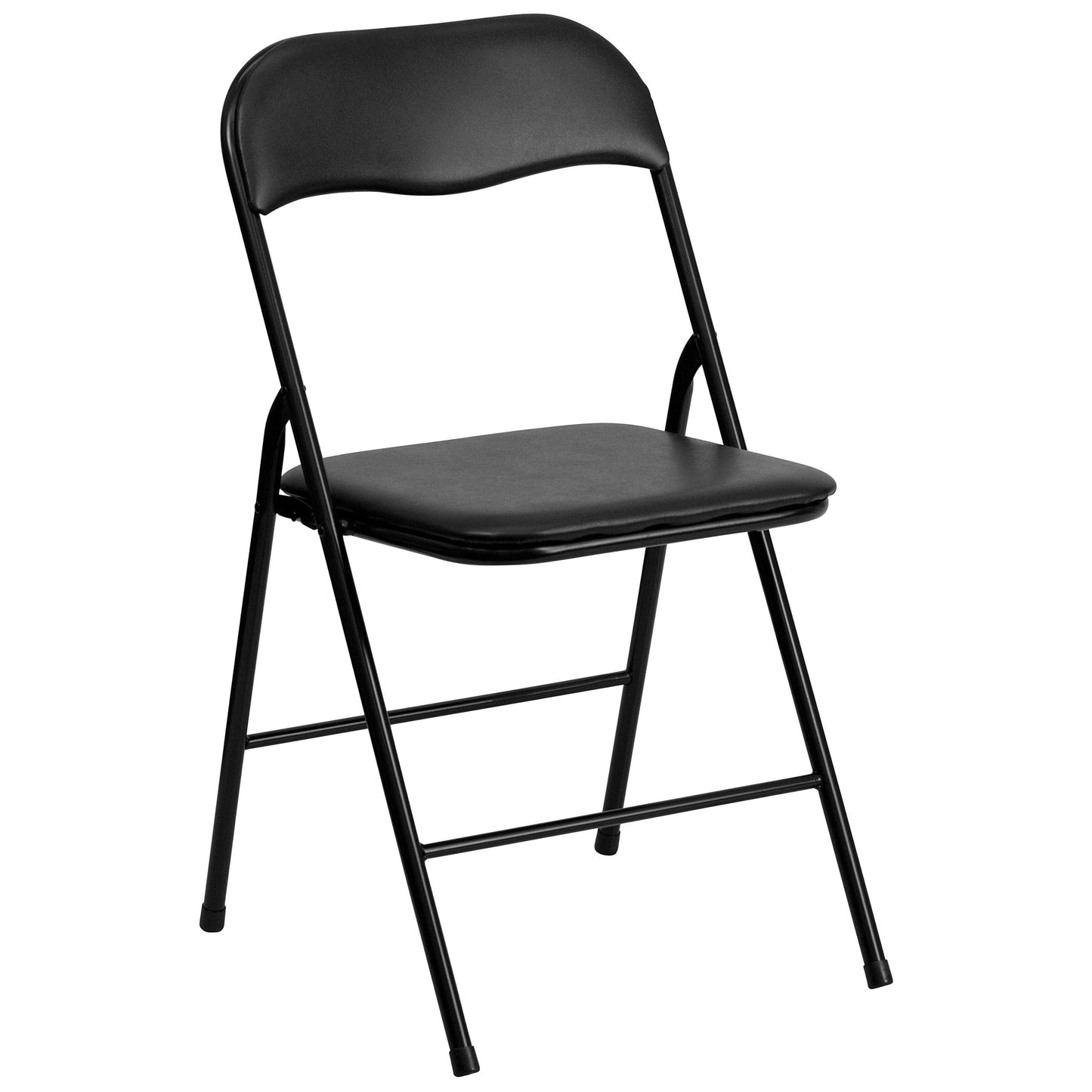 Flash Furniture Madison 5-Piece Folding Card Table and Chairs Set, Portable Event Table and Chairs Set, Black