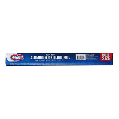 Kingsford Extra Wide Aluminum Foil Roll, Durable, Heavy Duty Grilling Foil for BBQ, Baking, Roasting, Food Storage, Grill Grate Coverage, and Larger Cuts, 18 Inch x 100 Sq Ft