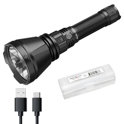 Fenix HT18R V2.0 3700 Lumen Long Range Rechargeable Flashlight USB-C LED Thrower Dual Switch Instant Turbo Waterproof Hunting Search Rescue Tactical Light with Lumentac Organizer