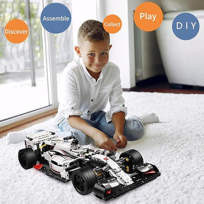 Mould King 13117 Technik Sports Car Model Racing Car Building Blocks Kit 1235 Pcs Collectible Set for Adults Display Model for Home or Office Décor(Static Version)