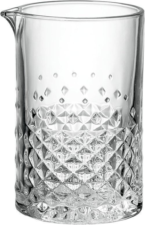 Crystal Cocktail Mixing Glass - 22 Oz 650ml - Thick and Sturdy Bottom, Durable and Seamless Design - Drink Mixer Glass for Bar Mixing Set – Whiskey Gifts for Men
