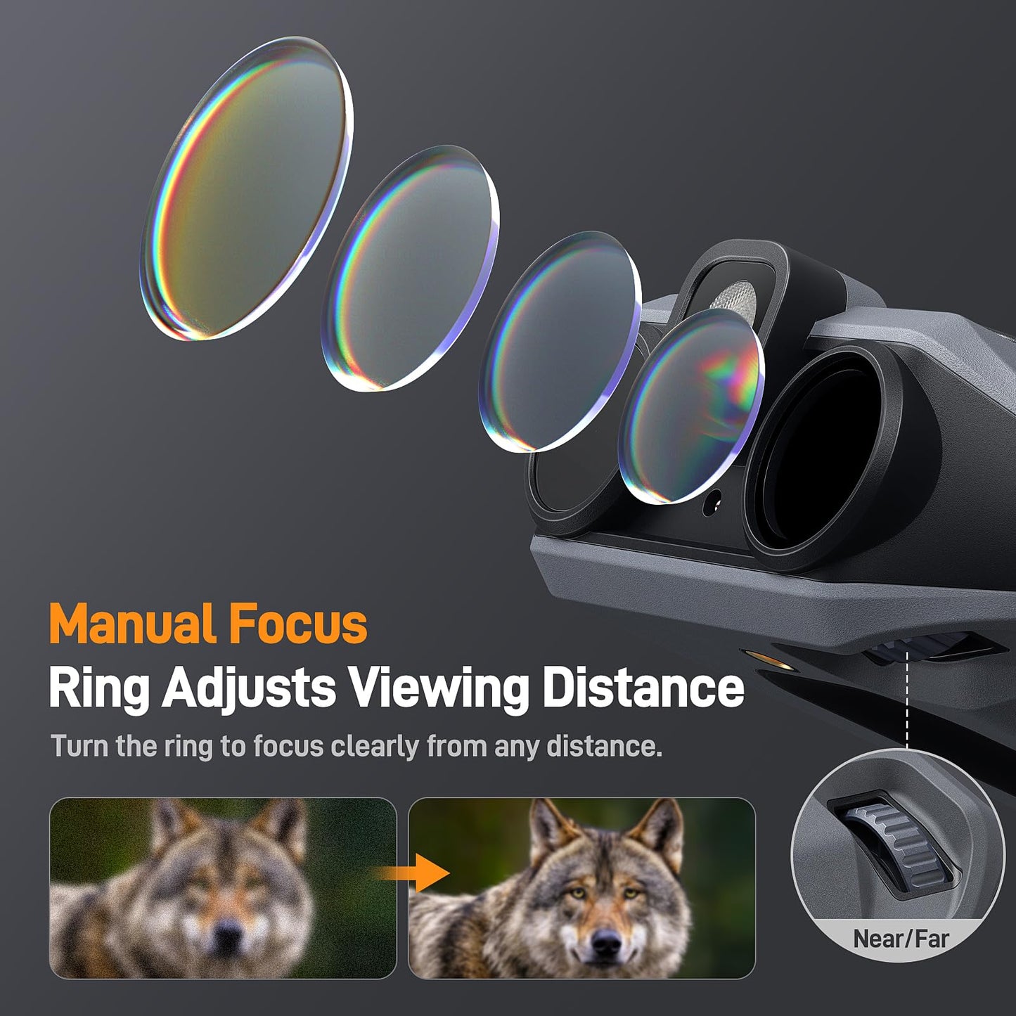 Teslong Night Vision Goggles for Adults, Night Vision Binoculars Starlight Full Color, Infrared Goggles w/ 3'' Screen, 10X Digital Zoom, 492FT Range, 5000mAh Battery NVG