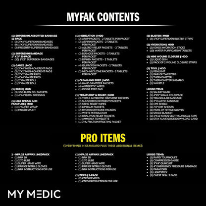 MY MEDIC MyFAK Standard IFAK First Aid Kit & Medic Kit - HSA FSA Items - Built in USA - Medical Supplies & First Aid Essentials for Home, Auto & Family Emergency Preparedness - Family Medical Bag, Red