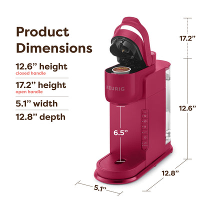 Keurig K-Express Single Serve K-Cup Pod Coffee Maker, 3 Brew Sizes, Strong Button Feature, 42oz Removable Reservoir, Island Berry