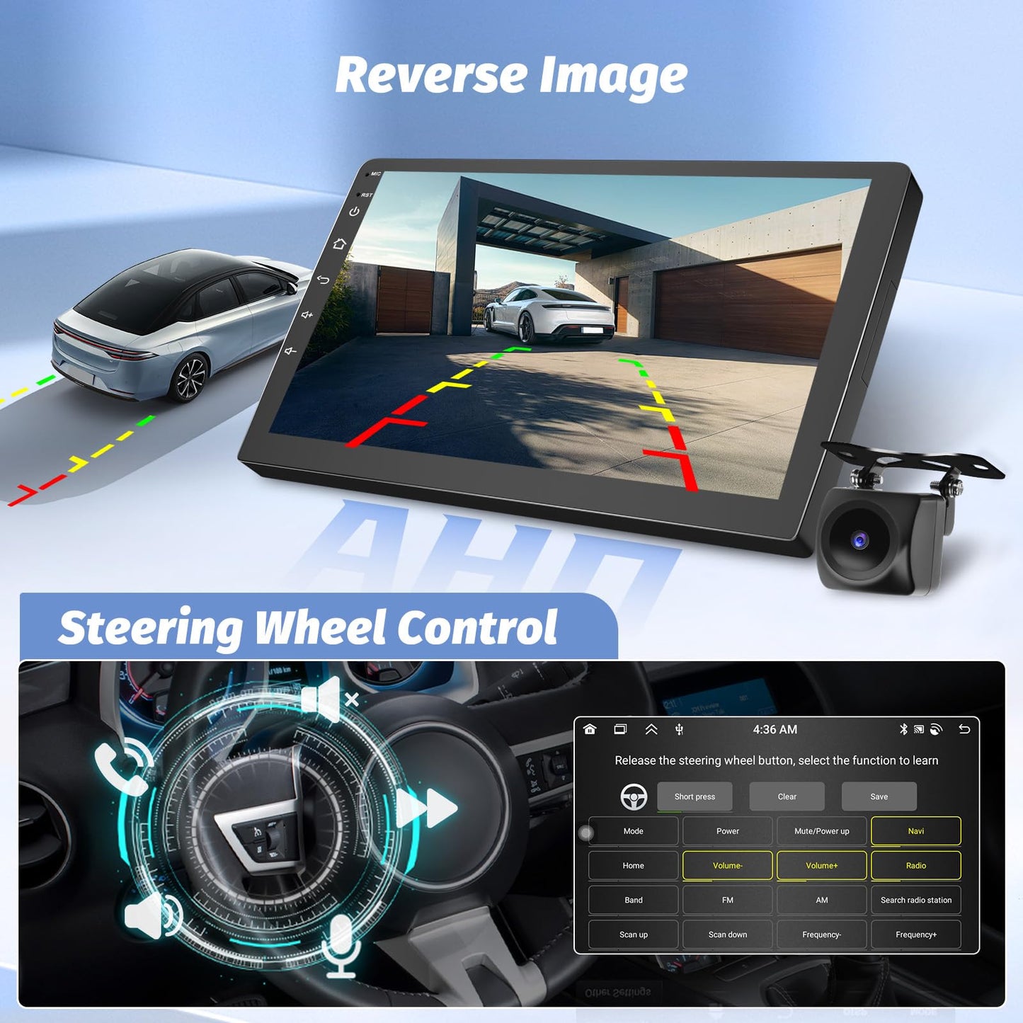 [8 Cores 4+64G] Android 15 Radio for Toyota Corolla EX 2005-2012, 9'' 1280*720 Touchscreen Upgrade with Wireless CarPlay, Android Auto, GPS Navigation, 5GHzWiFi, 32EQ, DSP, Bluetooth5.0, Mirror Link