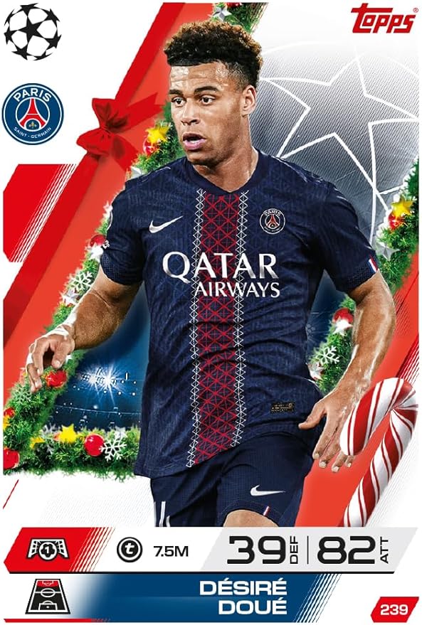 Topps UCC Match Attax 2025/26 - Advent Calendar - 121 Match Attax cards including 96 all-new festive parallels 24 new-look Festive Squadzone cards and 1 guaranteed Infinity card!