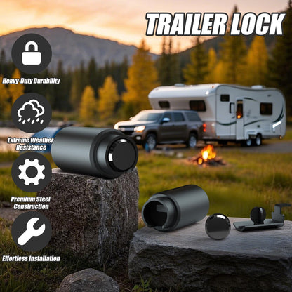 NiwNiw 2516-B Heavy Duty Trailer Hitch Lock 2-5/16 Inch Bulldog or Ram Ball Coupler Anti-Theft,Travel RV/Camper/Boat/Truck/ATV/UTV/Flatbed/Cargo/Dump/Utility Trailer Tongue Lock Secure Design