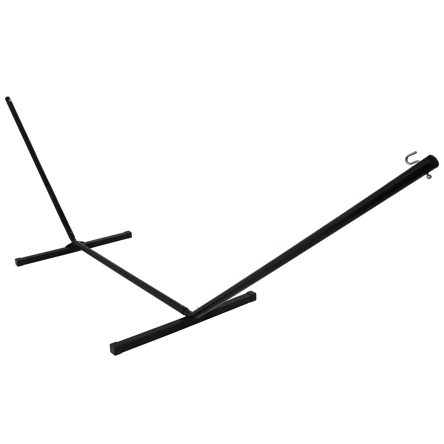 Sunnydaze Double Hammock Stand for Outside - 350-Pound Capacity Indoor/Outdoor Hammock Frame - Black Powder-Coated Finish - 12-Foot