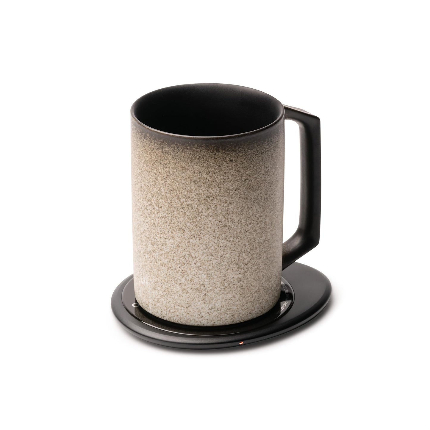 OHOM Ui Artist Collection Self-Heating Mug Set – Iron Noir | 12 fl oz / 355 mL Handcrafted Ceramic Coffee & Tea Mug with Heating Pad