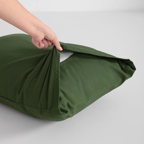 FLXXIE King Pillow Cases - Soft Microfiber Covers, Wrinkle & Stain Resistant, 20x36, Olive Green