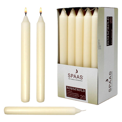 7 Inch Ivory Taper Candles 6 Hour Burning Candle Decorate Your Dinner Wedding Table Dripless and Smokeless Candle Unscented Fits Most candlesticks -20 Pack Household Candles