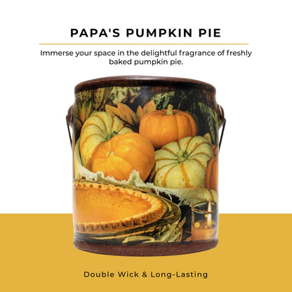 A CHEERFUL GIVER 95hr 20oz Scented Candle - Papa's Pumpkin Pie - Multi-Wick Glass Candle - Gifts for Men and Women