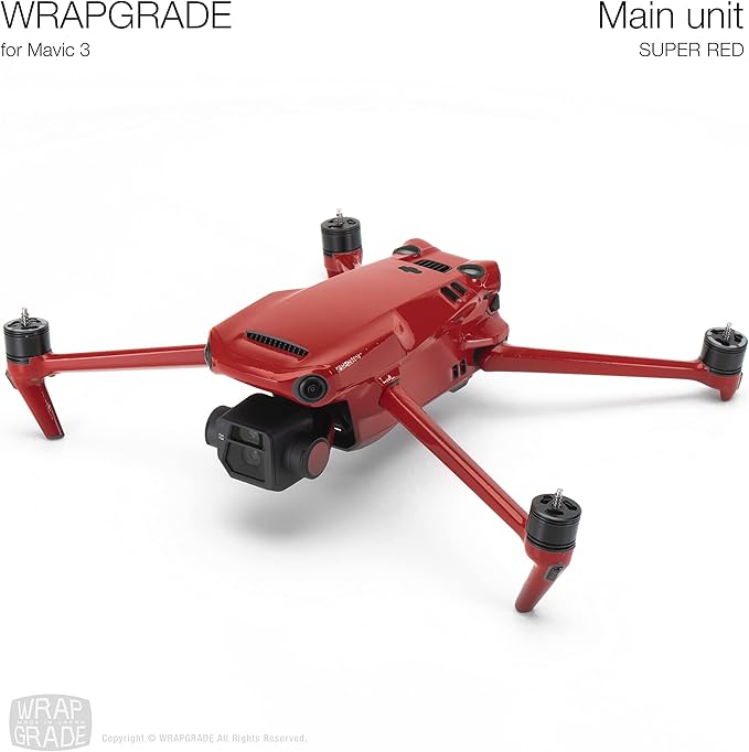WRAPGRADE Skin Compatible with DJI Mavic 3 Pro (Super RED)