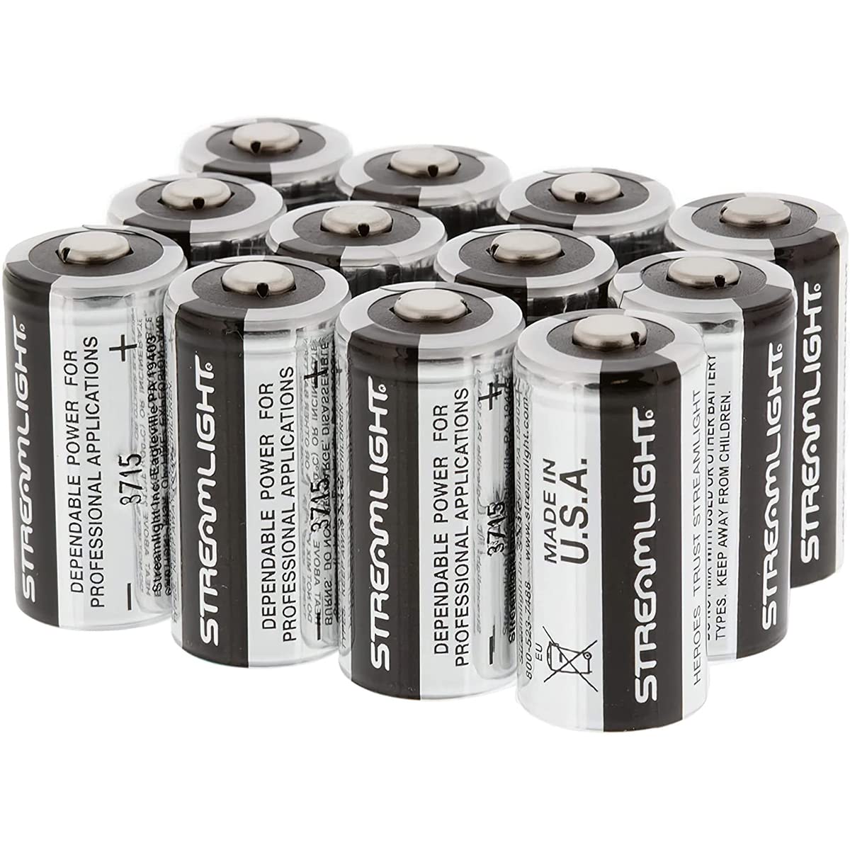 STREAMLIGHT TLR 1-HL (High Lumen) Rail-Mounted 1000 Lumens C4 LED Flashlight, Flat Dark Earth, with Streamlight Lithium Batteries - 12 Pack