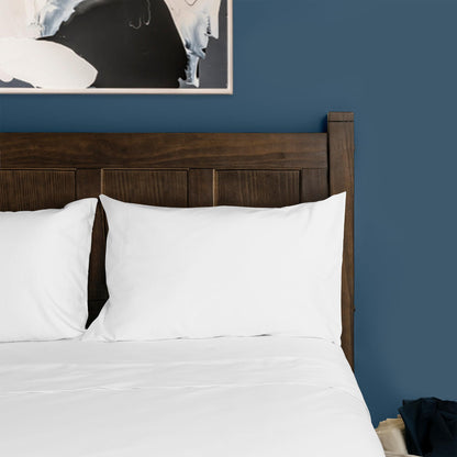 bluebobbin 4 Piece Sheet Set 100% Long-Staple Cotton Twin Sheet Set Luxurious Sateen, Soft Breathable and Durable All Season Hotel Luxury 16-Inch Deep Pockets with Envelope Pillowcases – White
