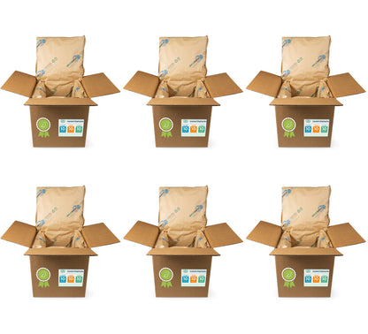IDL Packaging 10" x 10" x 10" Insulated Shipping Box, 1.5-Gallon Capacity, Pack of 6 - Includes EcoMax™ Thermal-Paper Liners, Absorb Condensation - For Frozen Food, Meat, or Fish