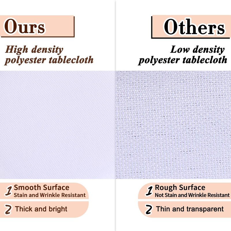 Kesfey 4 Packs White Table Cloths Rectangle 60 x 84 inch Washable Polyester Fabric White Tablecloths for 4 Feet Tables Stain and Wrinkle Resistant Reusable Table Covers for Parties Wedding Banquet