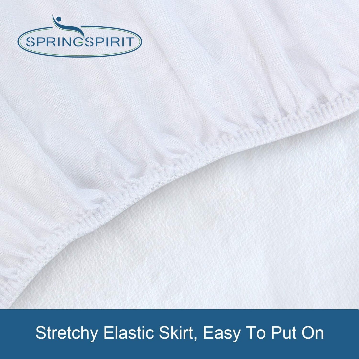 Skiennix Queen Mattress Protector - Waterproof & Absorbent Terry Cover | Fitted for 18'' Mattresses