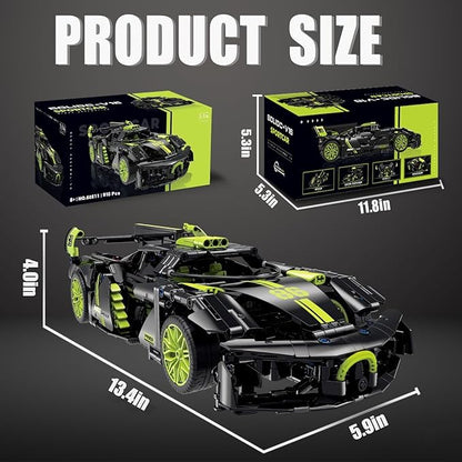1:14 Hypercar Building Set for Adults Sport Car Building Blocks Motor Enthusiasts’ Gift Vehicle Racing Car for Boys and Girls Age 8 9 10 11 12 13 14(910PCS-Non-motorized Version)