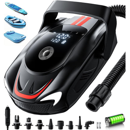 Electric Paddle Board Pump, 22PSI Rechargeable 12000mAh SUP Pump, Theer Stage Inflation/Deflation, Automatic Power-Off Functions, Suitable for Stand up Paddle Boards, Kayak, Surfing Kite, Boat