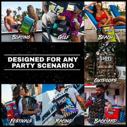 SHITI Coolers Cooler for Camping, Travel, Beach, Soft Lunch Box for Food, Drinks & Ice, Portable, Waterproof 24 Hr Insulated Bag with Shoulder Straps, Customizable (Boozer, 15 Can Cooler)