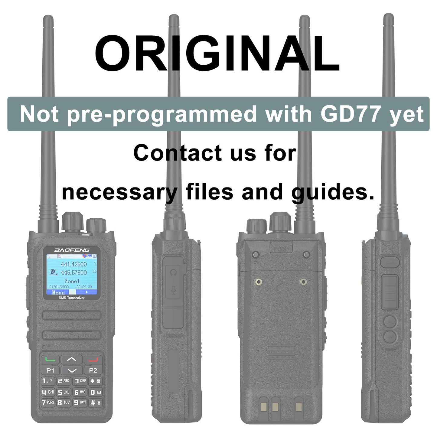 BAOFENG DM-1701A DMR Radio Digital Analog Walkie Talkie GD-77 Dual Band 5W Long Range 3000CH Radio Upgrade Appearance of DM-1701 with Full Kit
