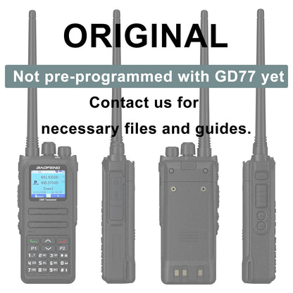 BAOFENG DM-1701A DMR Radio Digital Analog Walkie Talkie GD-77 Dual Band 5W Long Range 3000CH Radio Upgrade Appearance of DM-1701 with Full Kit