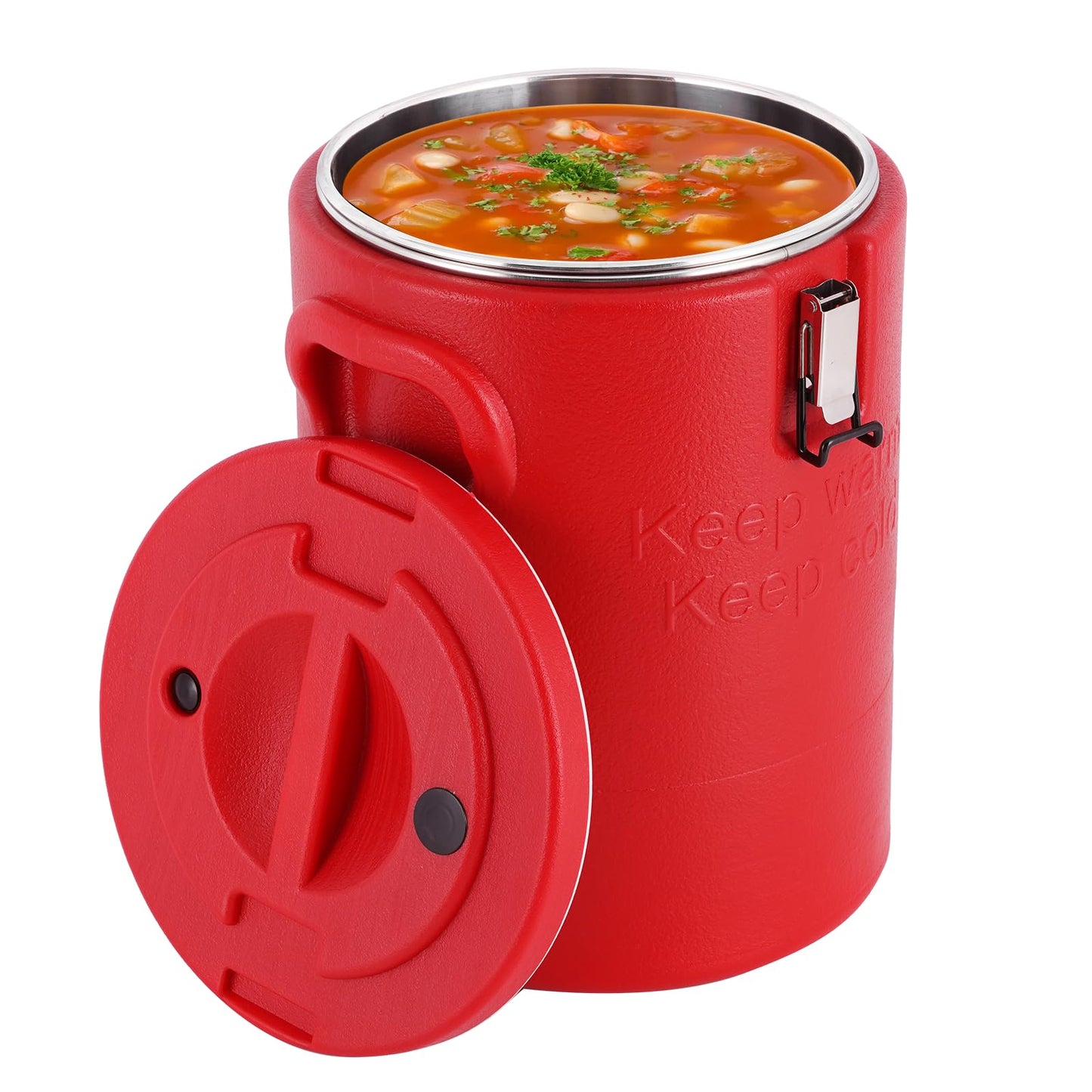 Tragaomx Portable Insulated Soup Container 18Qt Food Warmer Cold/Hot Soup Carrier for Parties Catering Insulated Food Pan Carrier for Buffet