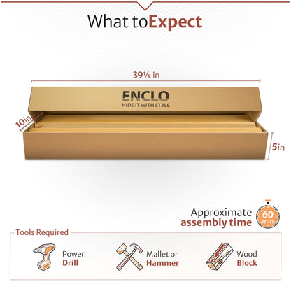 5ft H x 3.2ft W (1 Panel) No Dig Enclo Fairmont Cedar Wood Privacy Screen, Great to Hide Trash Cans, Decorative Patio Screen, Outdoor Privacy Fence Panel, Air Conditioner Barrier, EC18043